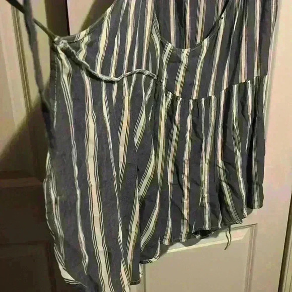 Hollister blue and white size Medium Striped Skirted Romper Wrap Style - Picture 6 of 12